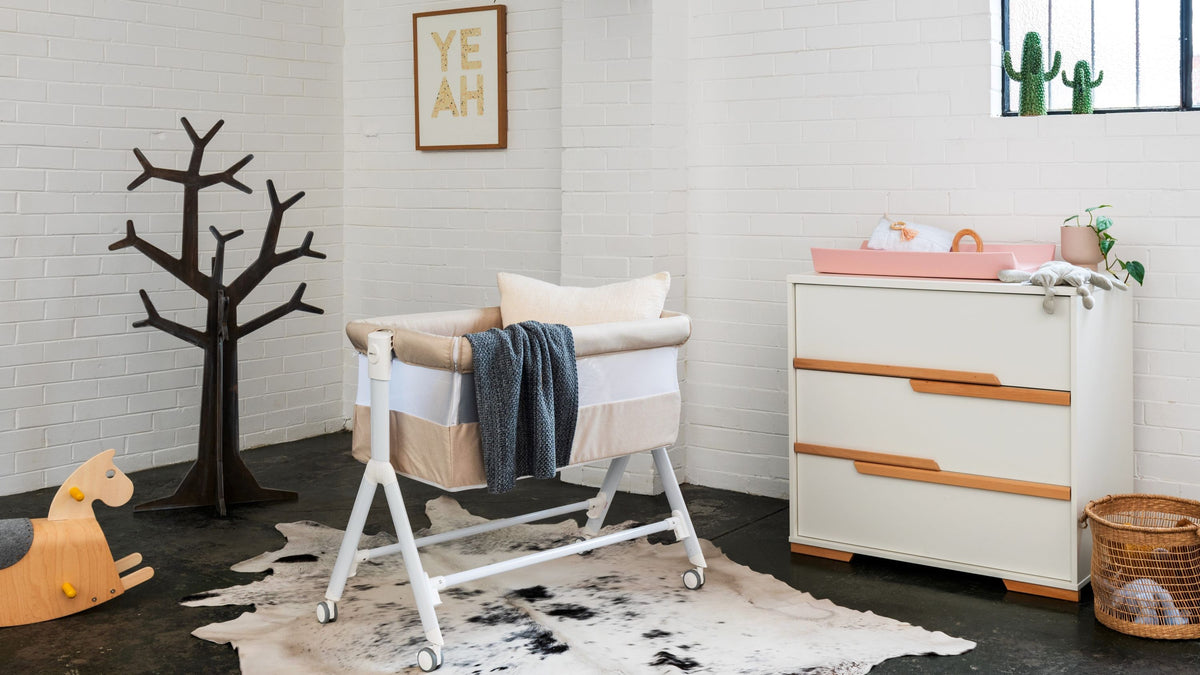 Introducing the Aria Bedside Bassinet